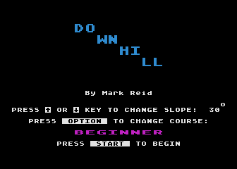 Downhill atari screenshot