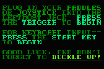 Driver's Seat atari screenshot