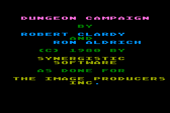 Dungeon Campaign atari screenshot