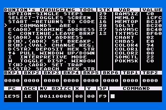 Dunion's Debugging Tool atari screenshot