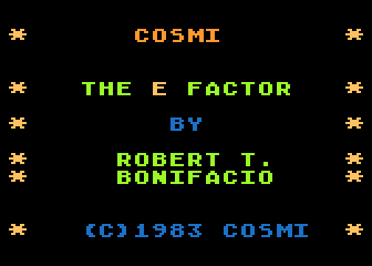 E Factor (The) atari screenshot