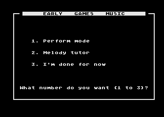 Early Games Music atari screenshot