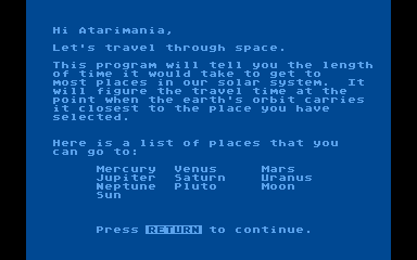 Earth Science atari screenshot