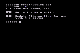 Eidolon Construction Set atari screenshot