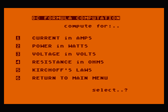 Electronic Calculator atari screenshot