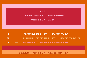 Electronic Notebook atari screenshot