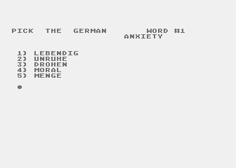 English / German atari screenshot