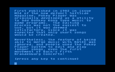 Enhanced Pokey Player atari screenshot