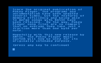 Enhanced Pokey Player atari screenshot
