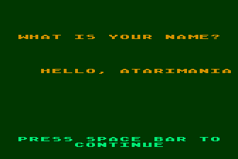 Equations atari screenshot