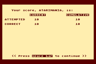 Equations atari screenshot