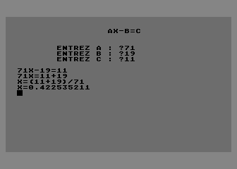 Équations atari screenshot