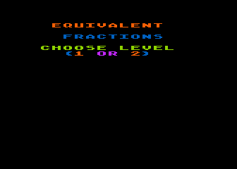 Equivalent Fractions atari screenshot
