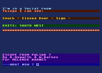 Mysterious Adventure No.  5 - Escape from Pulsar 7 atari screenshot