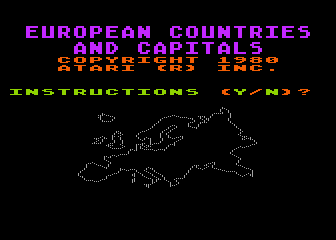 European Countries and Capitals 2026 atari screenshot