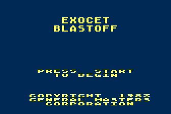 Exocet Blast Off atari screenshot