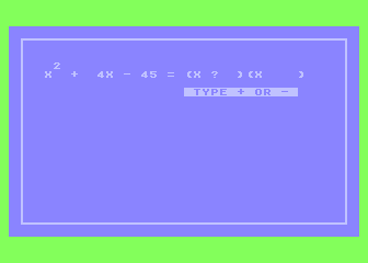 Factoring Trinomials atari screenshot