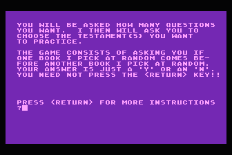 Family Bible Fun - Know Your Bible I atari screenshot