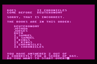 Family Bible Fun - Know Your Bible I atari screenshot