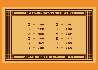 Family Vehicle Expense atari screenshot