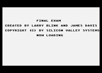 Final Exam atari screenshot