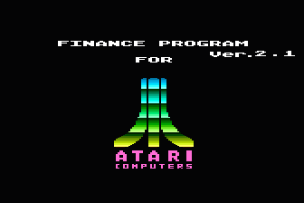 Finance Program atari screenshot