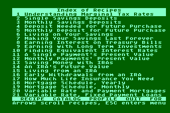 Financial Cookbook atari screenshot