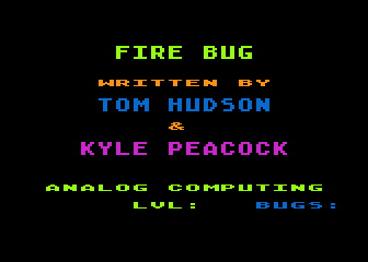 Fire Bug atari screenshot