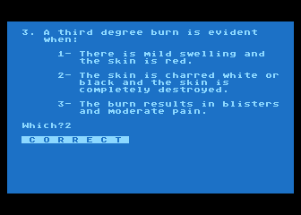 First Aid Quiz atari screenshot