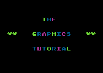 First Steps - The Graphics Tutorial atari screenshot