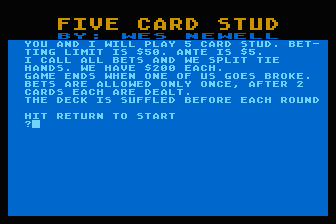 Five Card Stud — screenshot 1