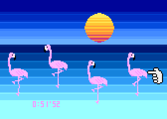 Flagging Flamingos atari screenshot