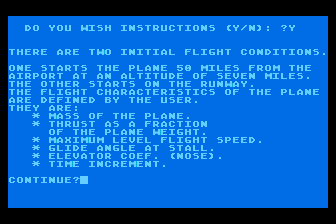 Flight Simulator atari screenshot