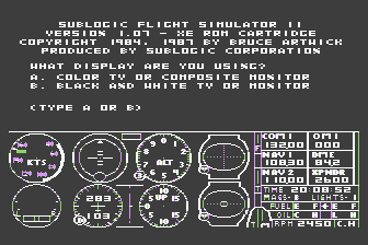 Flight Simulator II atari screenshot