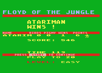 Floyd of the Jungle atari screenshot