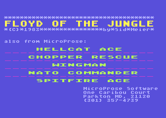 Floyd of the Jungle atari screenshot