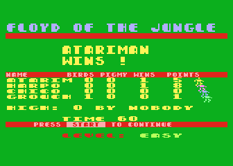 Floyd of the Jungle atari screenshot