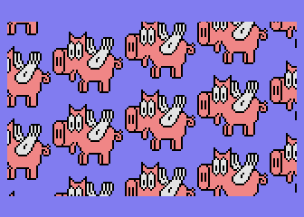 Flying Pigs atari screenshot