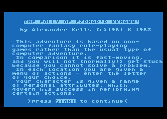 Folly of Ezrhar'd Kkhann (The) atari screenshot