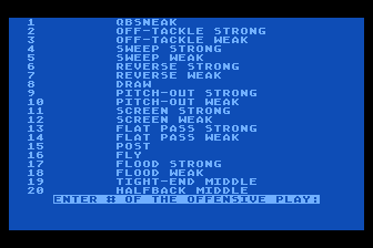 Football atari screenshot