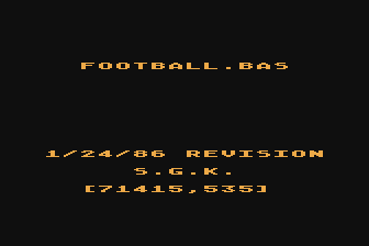 Football atari screenshot