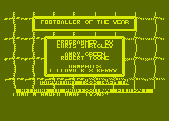 Footballer of the Year atari screenshot