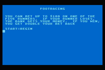 Footracing atari screenshot