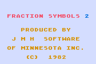 Fraction Symbols 2 atari screenshot