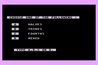 Fraction Symbols 2 atari screenshot