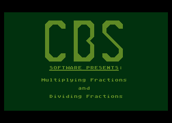 Success with Math - Fractions - Multiplication and Division atari screenshot
