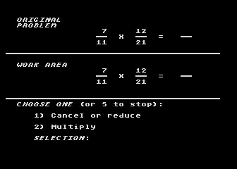 Success with Math - Fractions - Multiplication and Division atari screenshot