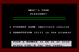 French Vocabulary Builder atari screenshot