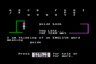 French Vocabulary Builder atari screenshot