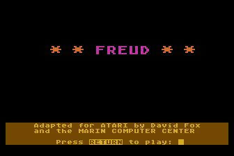 Freud atari screenshot